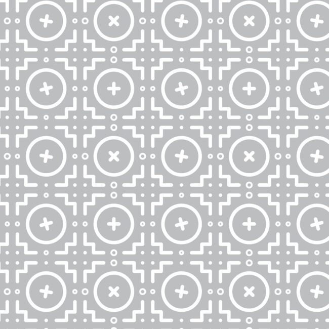 Grey and White Geometric Shower Curtain