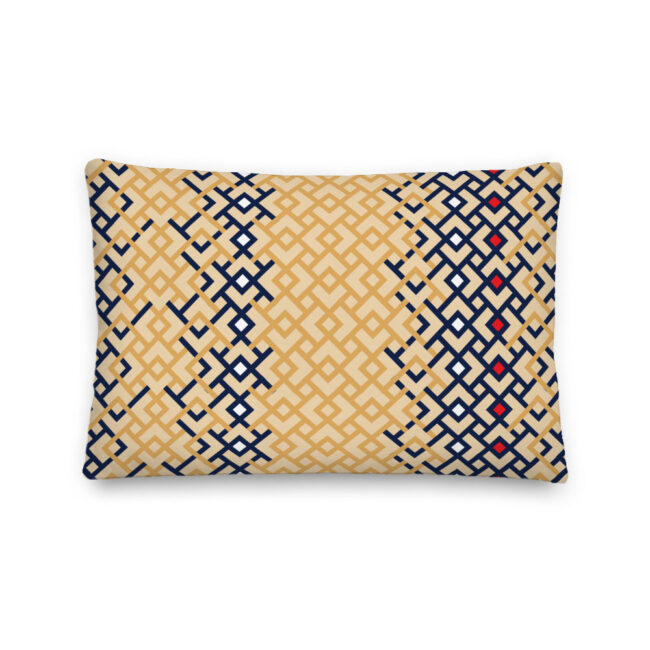 Honey Mustard Kuba / Scandi Lumbar Pillow – indoor/outdoor pillow