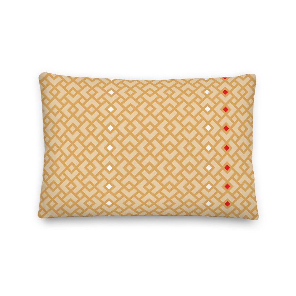 Honey Mustard Kuba / Scandi Lumbar Pillow – indoor/outdoor pillow