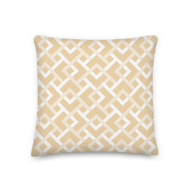 Off-White Diamond/Chevron Geometric Throw Pillow – indoor/outdoor pillow