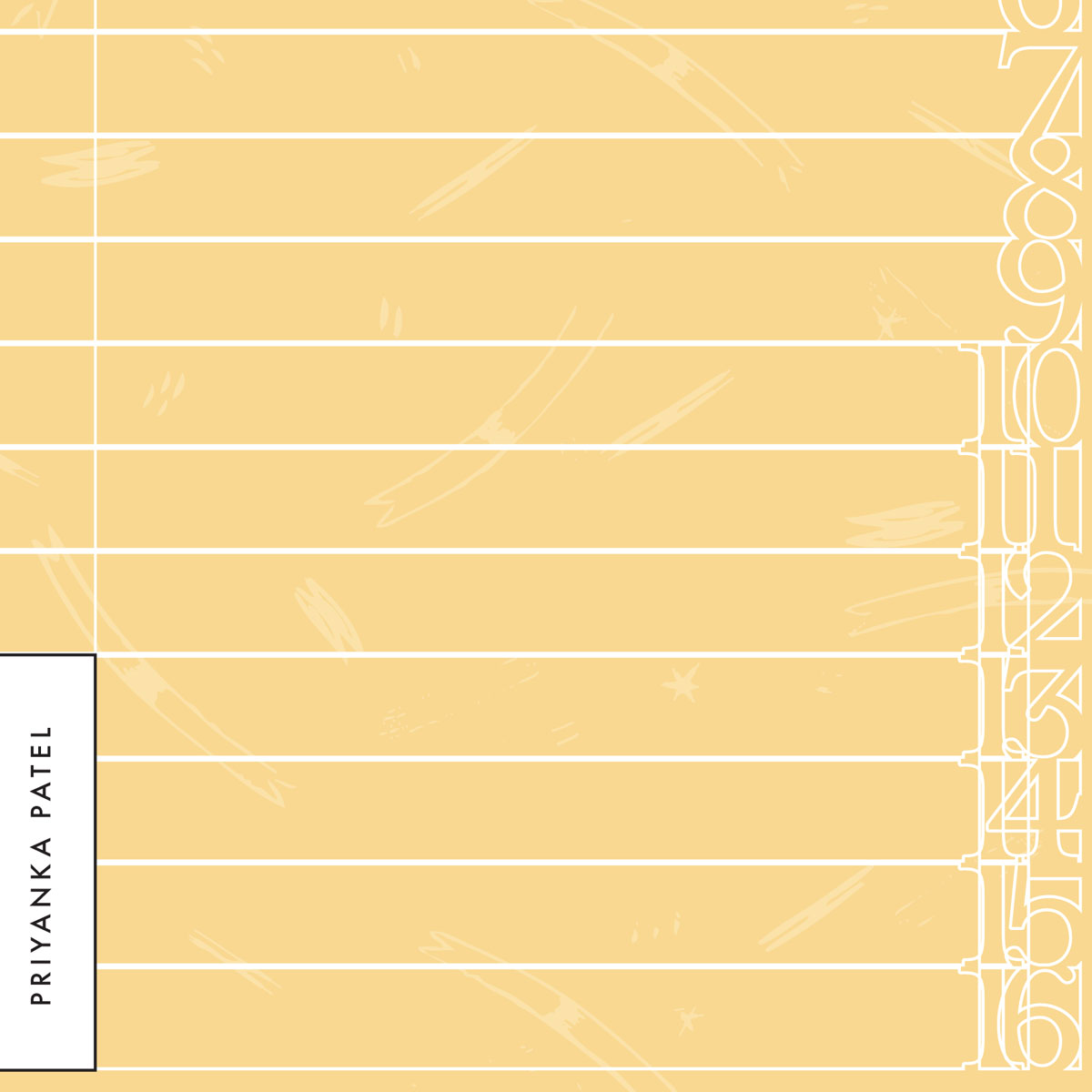 Personalized Numbered List Notepad (minimalist mustard)