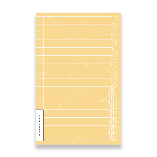 Personalized Numbered List Notepad (minimalist mustard)
