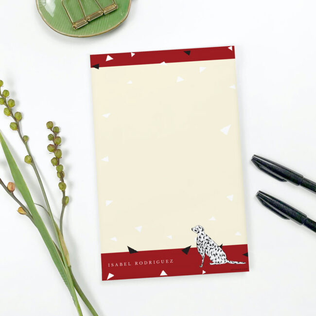 Personalized Dalmatian Notepad (Pet Dog)