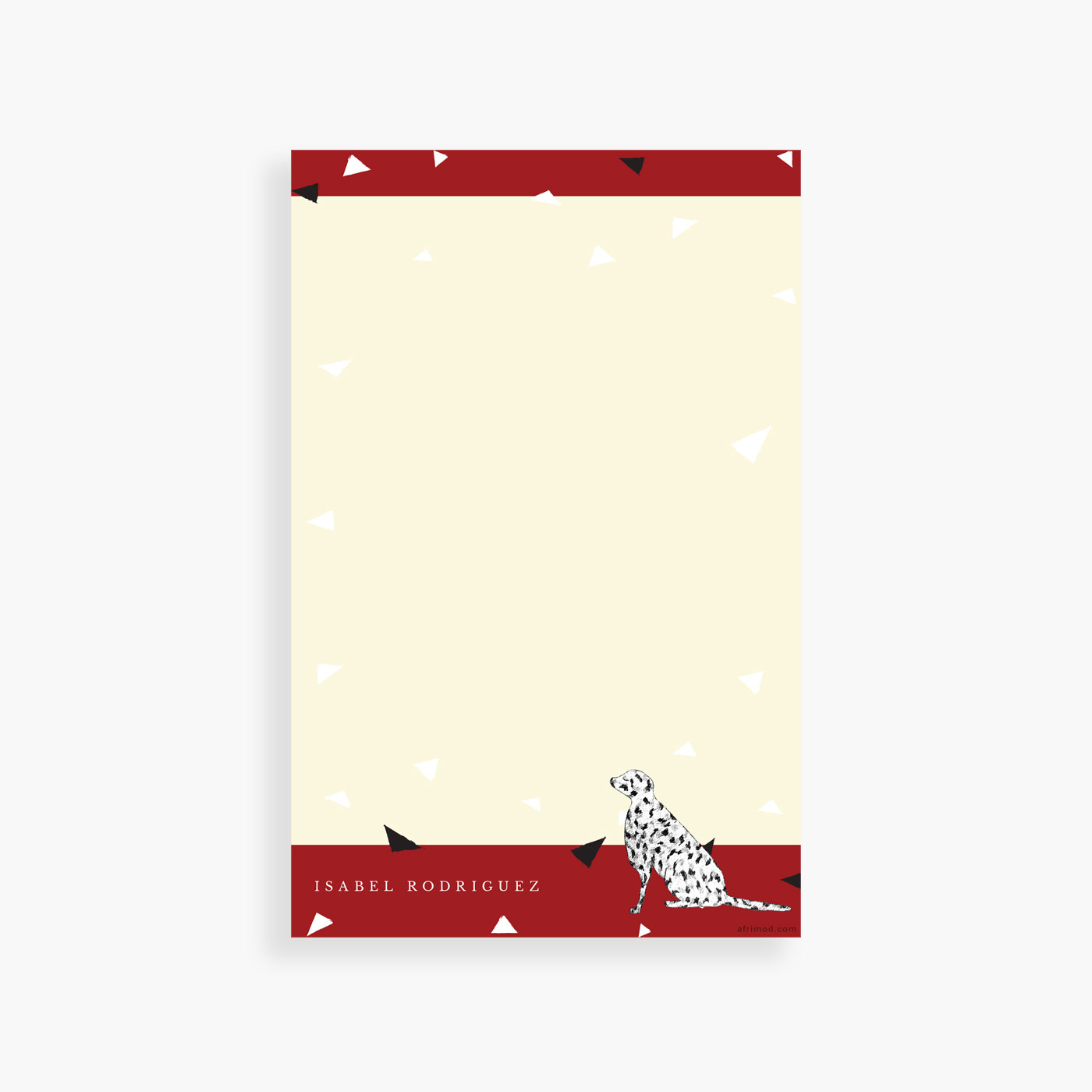 Personalized Dalmatian Notepad (Pet Dog)
