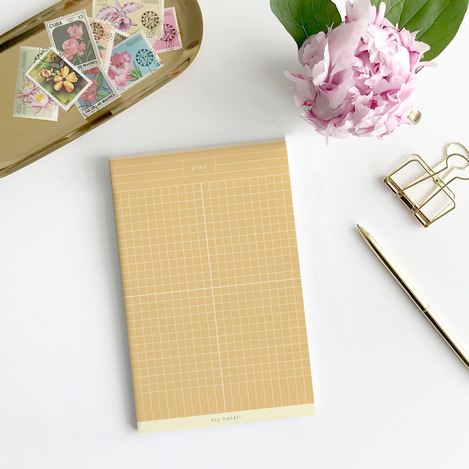 Personalized Four Quadrant Grid Planner Notepad • AfriMod