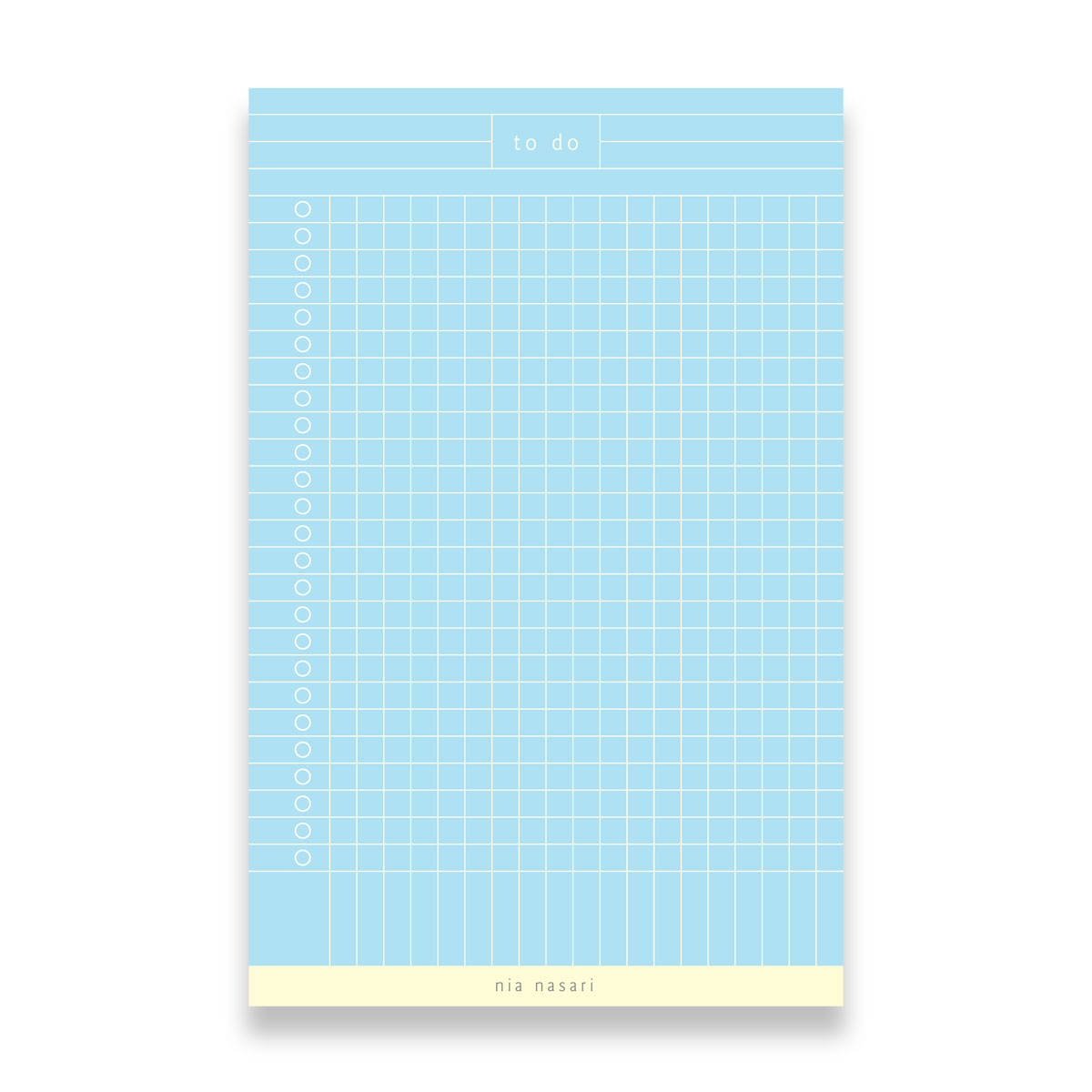 Customizable To Do Grid Notepad