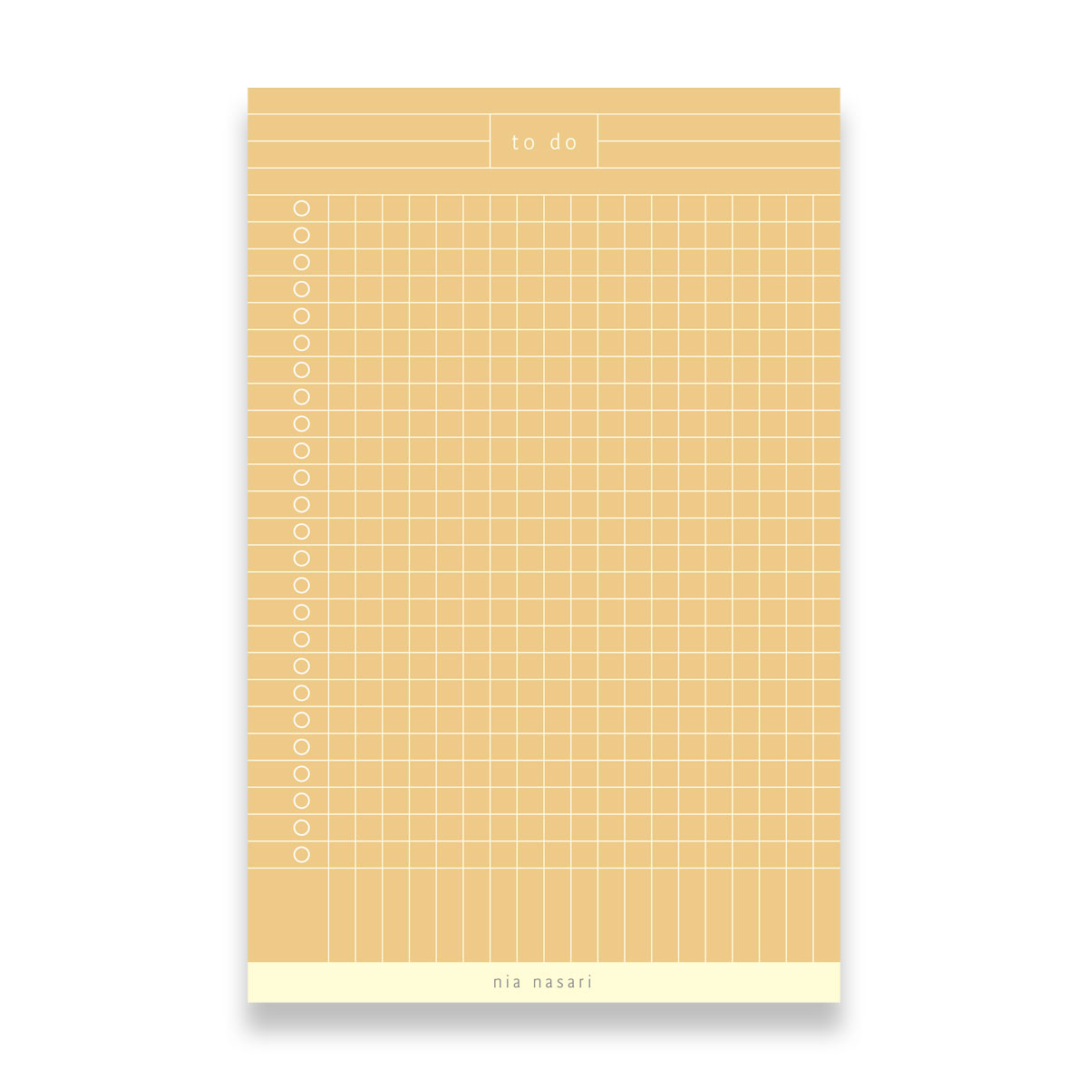 Customizable To Do Grid Notepad