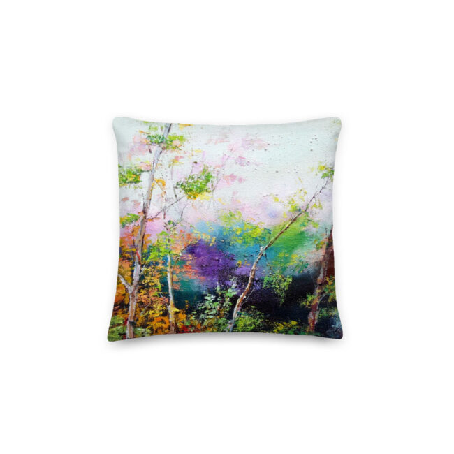 Cute Whimsical Landscape Pillow #1 – cotton twill