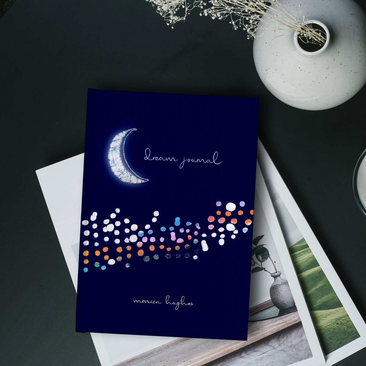 Crescent Moon Dream Journal – personalizable