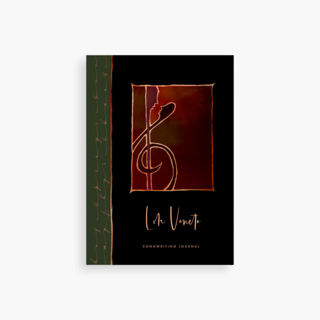 Customizable Songwriting & Lyric Journal with Treble Clef (black)