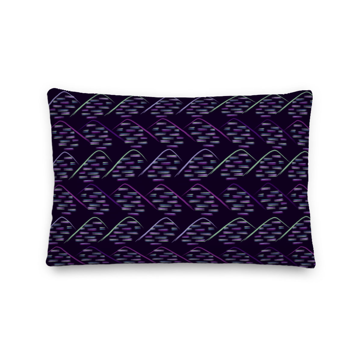 Purple Brush Stroke Lumbar Pillow 5 – indoor/outdoor pillow