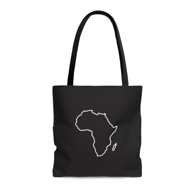 Minimalist Black Tote with Africa Silhouette