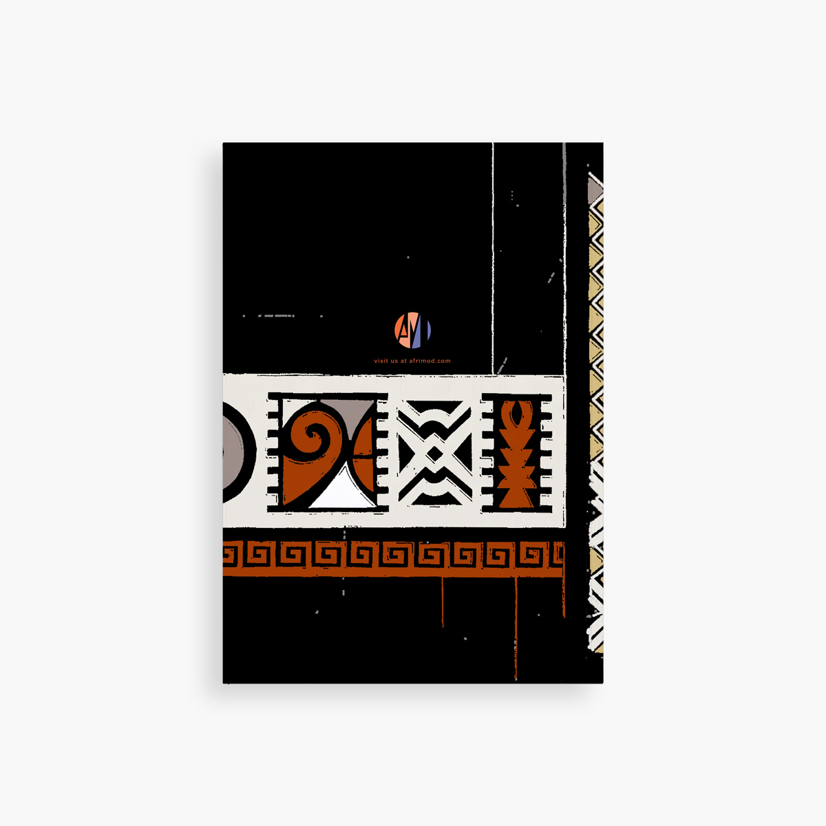 Personalized Bold Abstract Art Journal (black)