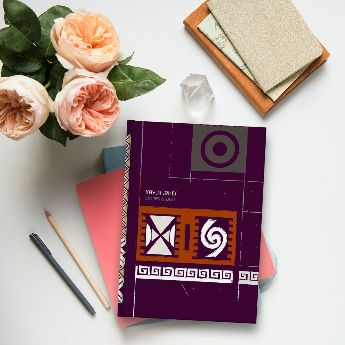 Personalized Abstract Art Journal (purple)