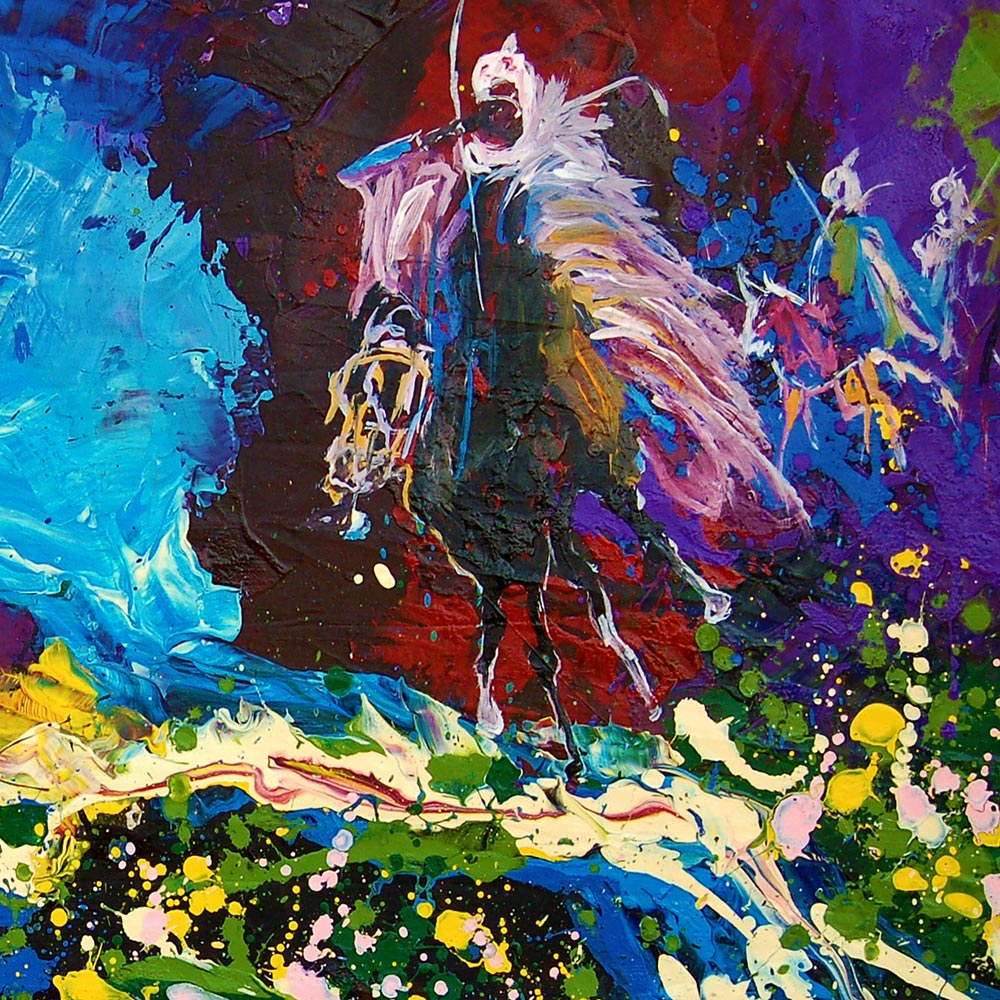 Night Sky Rider – Abstract Cosmic Art (print)