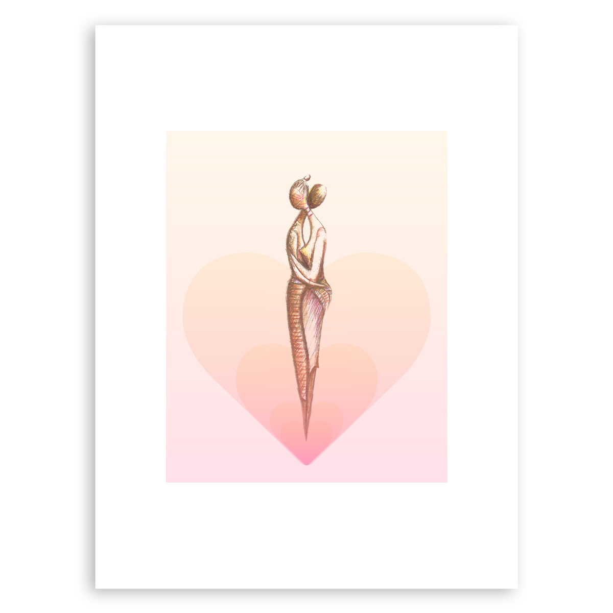 Embrace – love themed art print
