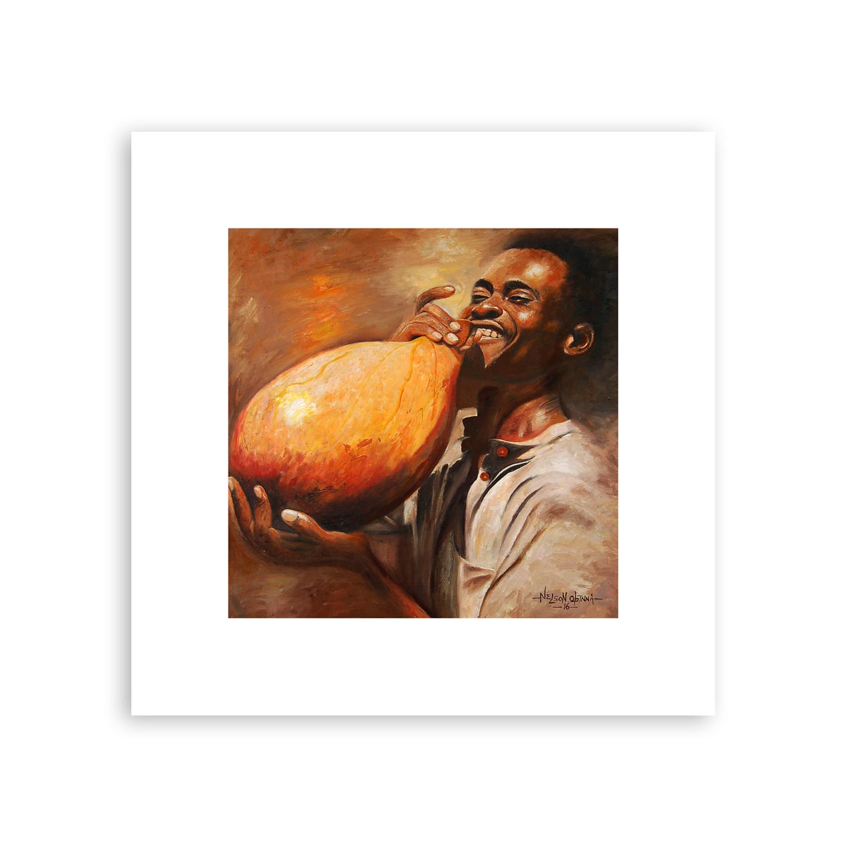 Fulfillment – The Gourd, The Palm Wine and The Man – (art print)
