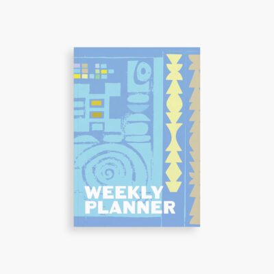 Undated Weekly Planner - blue contemporary African art