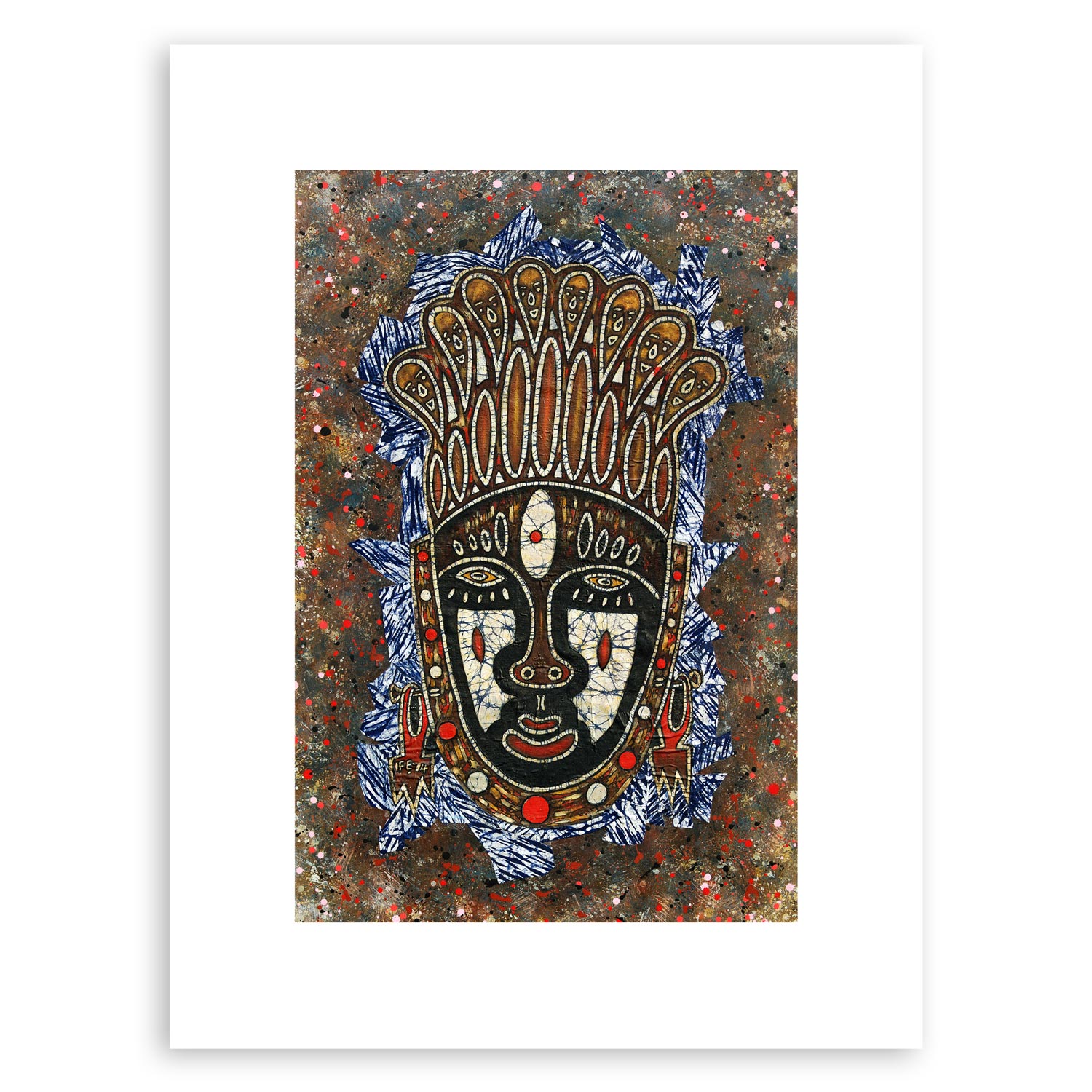 Festac Mask – Art print of abstract African mask artwork