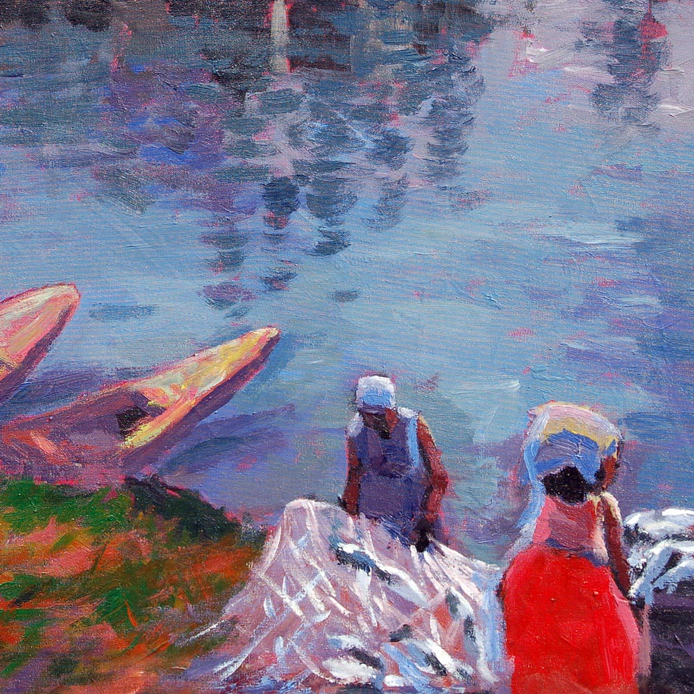 Fish Market – Rural Africa River Community (art print)