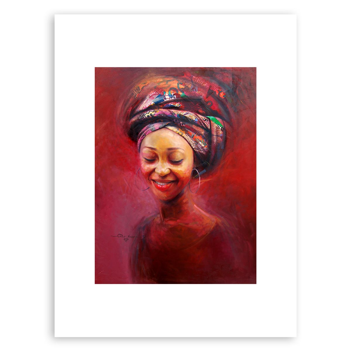 Woman in Red – Head wrap in fashion