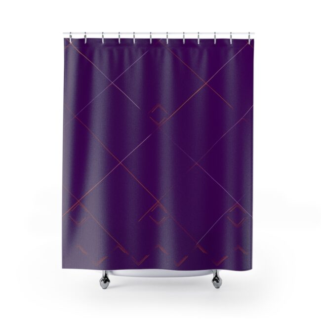 Purple Mud Cloth-inspired Shower Curtain