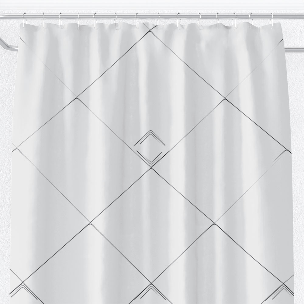 Black & White Mud Cloth-inspired Shower Curtain