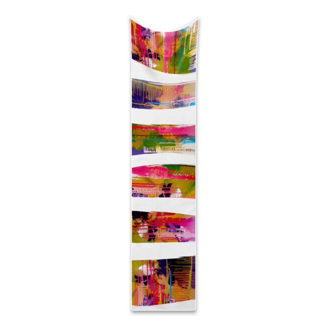 Colorful, Artsy Silk Scarf – long 100% silk scarf