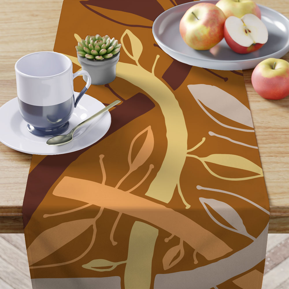 Bogolanfini-inspired “Mud Cloth” Table Runner (Autumn/Fall Colors)