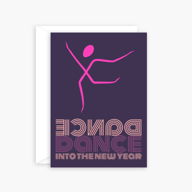 Dance Dance into the New Year – assorted New Years greeting card set (10)