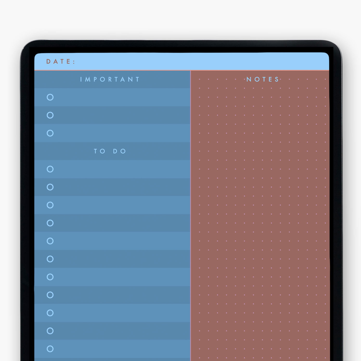 Digital Daily To Do List Planner Template Bundle (day & night)