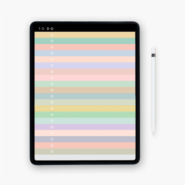 Digital Daily To Do List Planner Templates – Color-Block (light & dark mode)