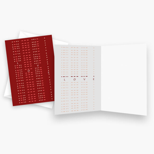 Coded Love – Morse code “Love” card