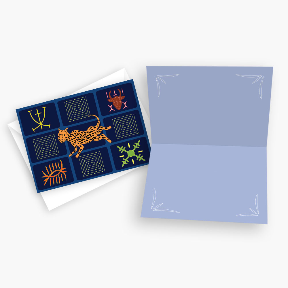 Assorted Nsibidi Symbols Card Set – 10 blank cards (landscape)