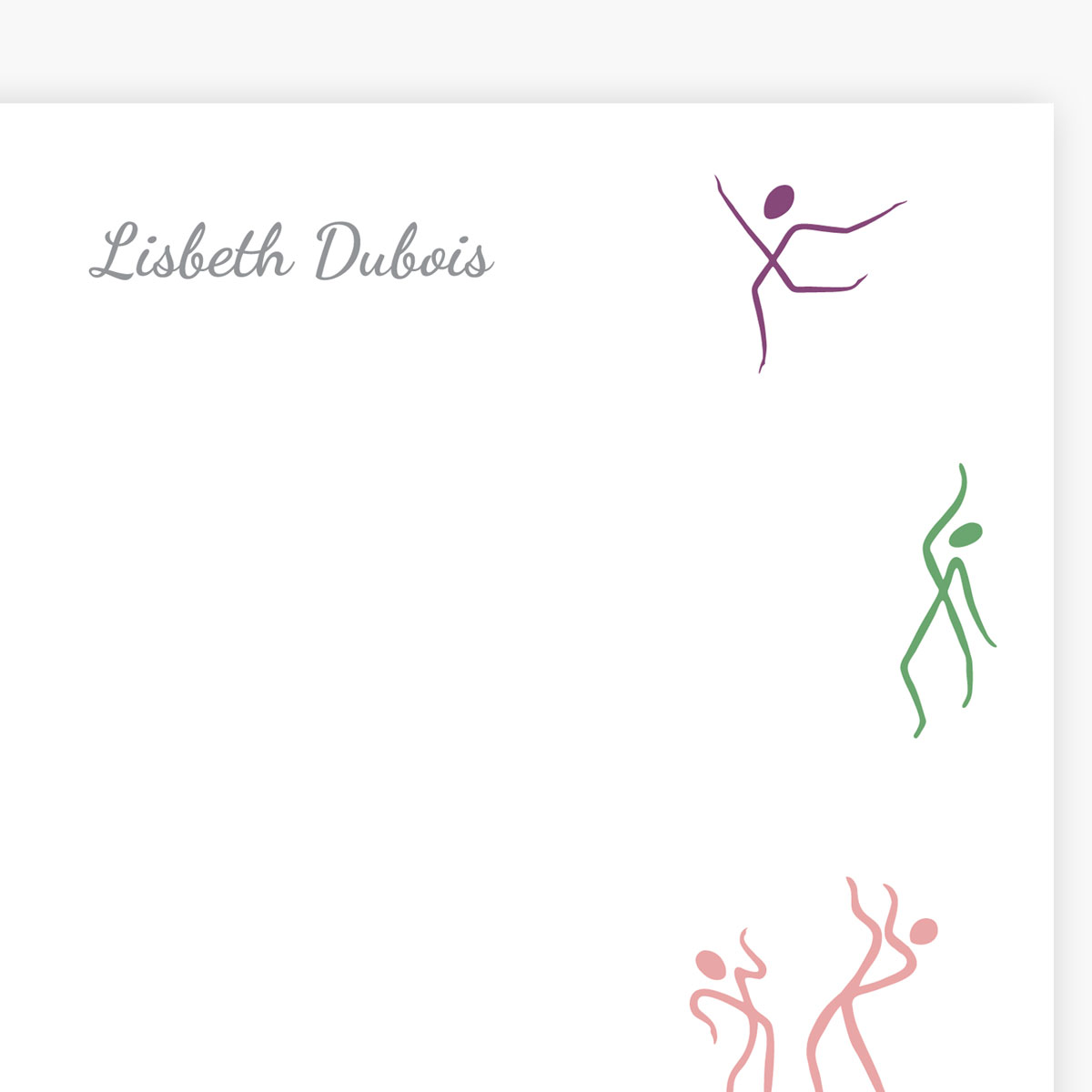 Dance Dance – personalized flat note cards
