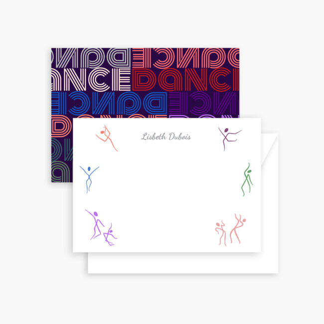 Dance Dance – personalized flat note cards