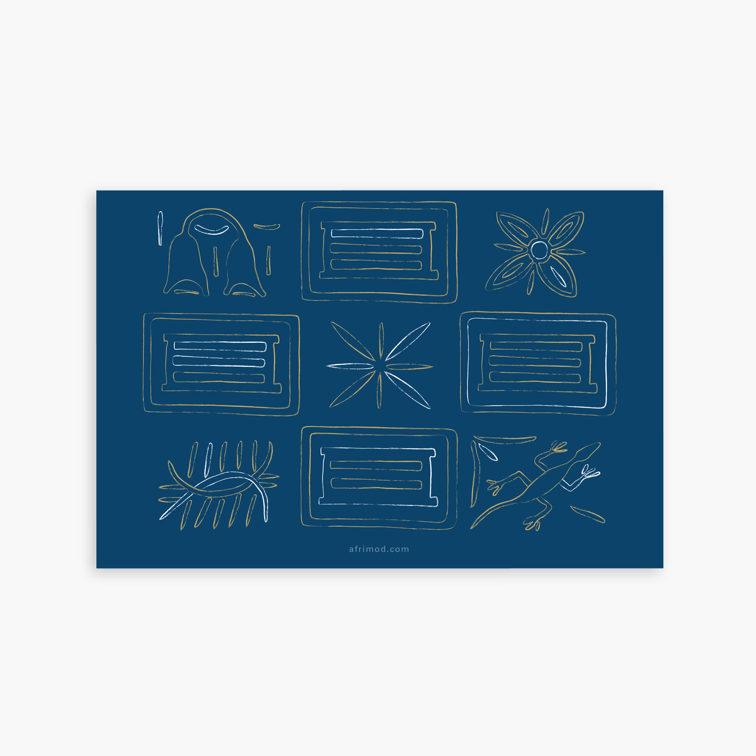 Nsibidi Symbol (Ukara) Notes – personalized flat note cards