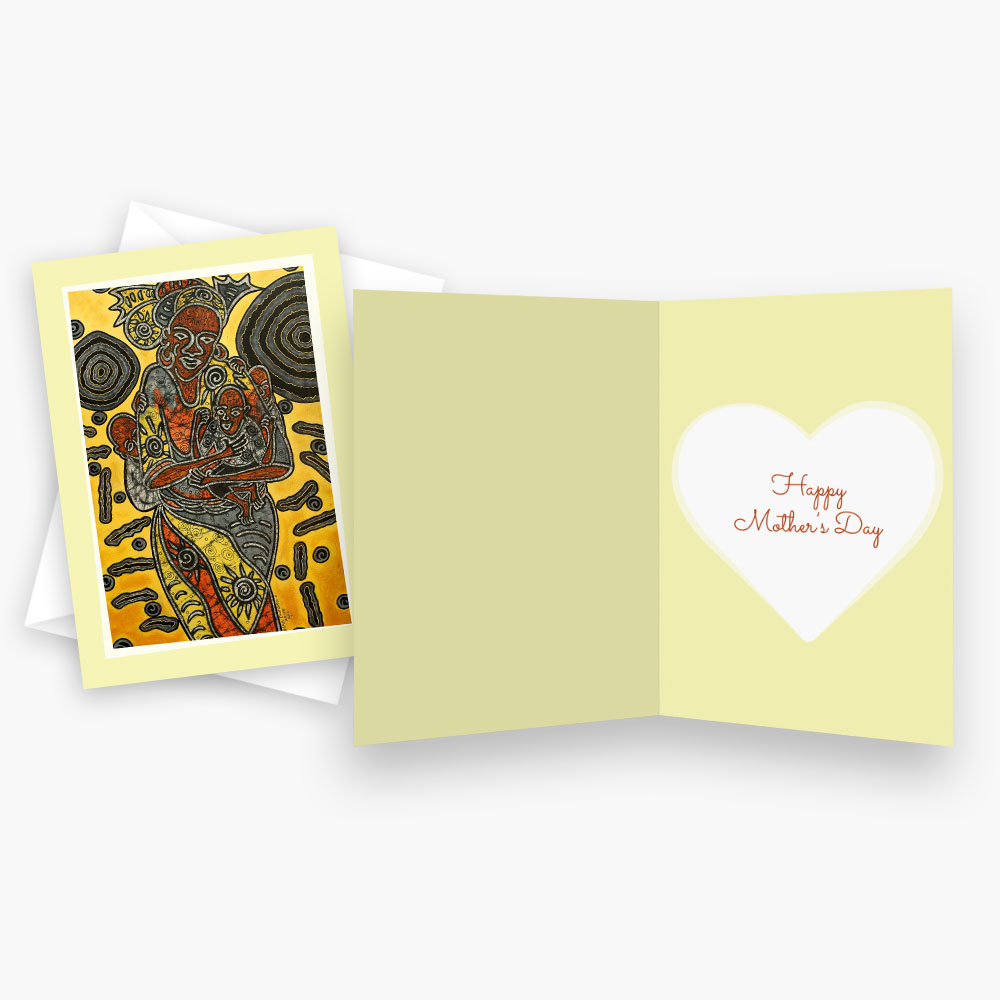 African Art Mother’s Day Card