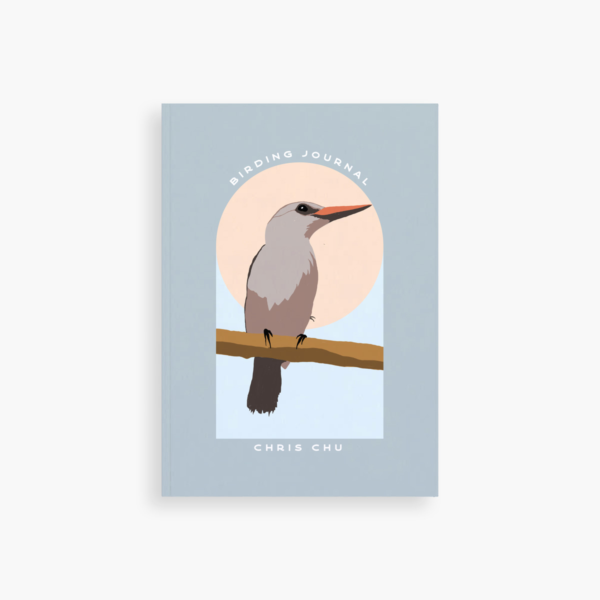 Personalized Birding Journal – kingfisher in neutrals