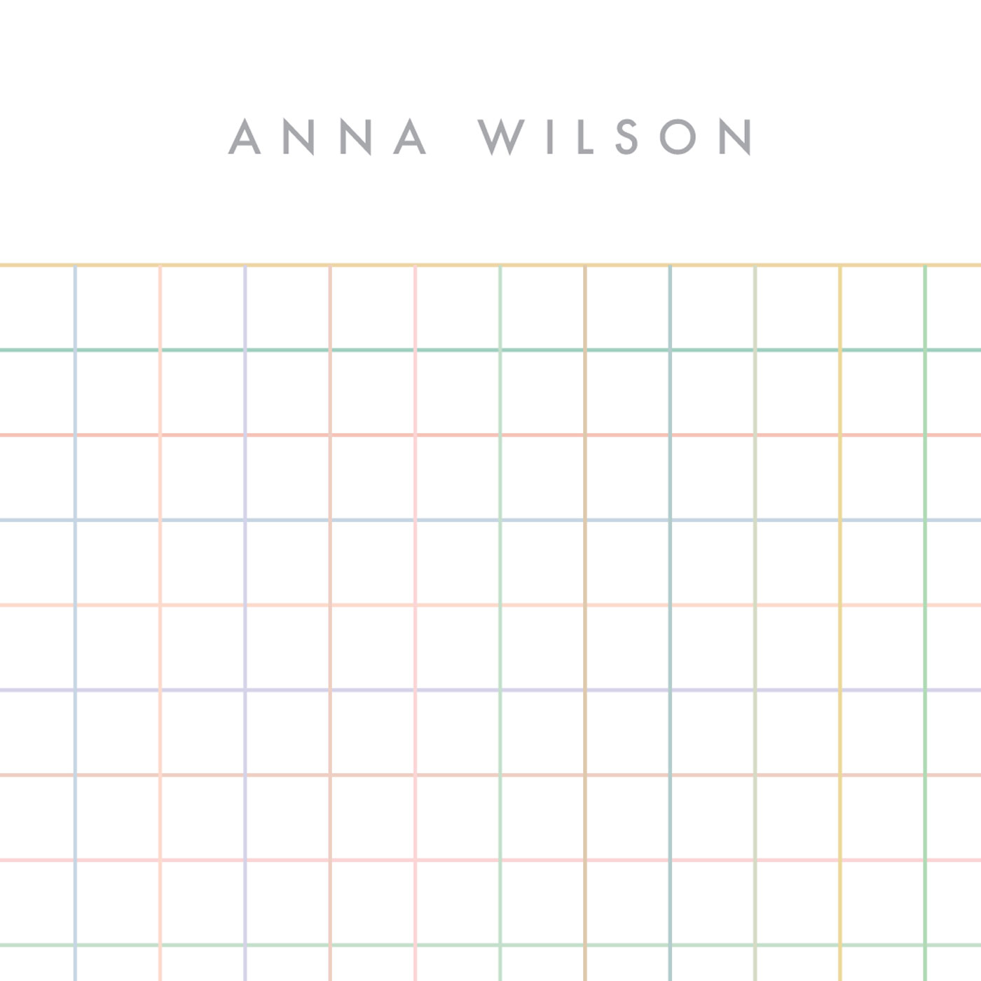 Personalized Rainbow Grid Notepad