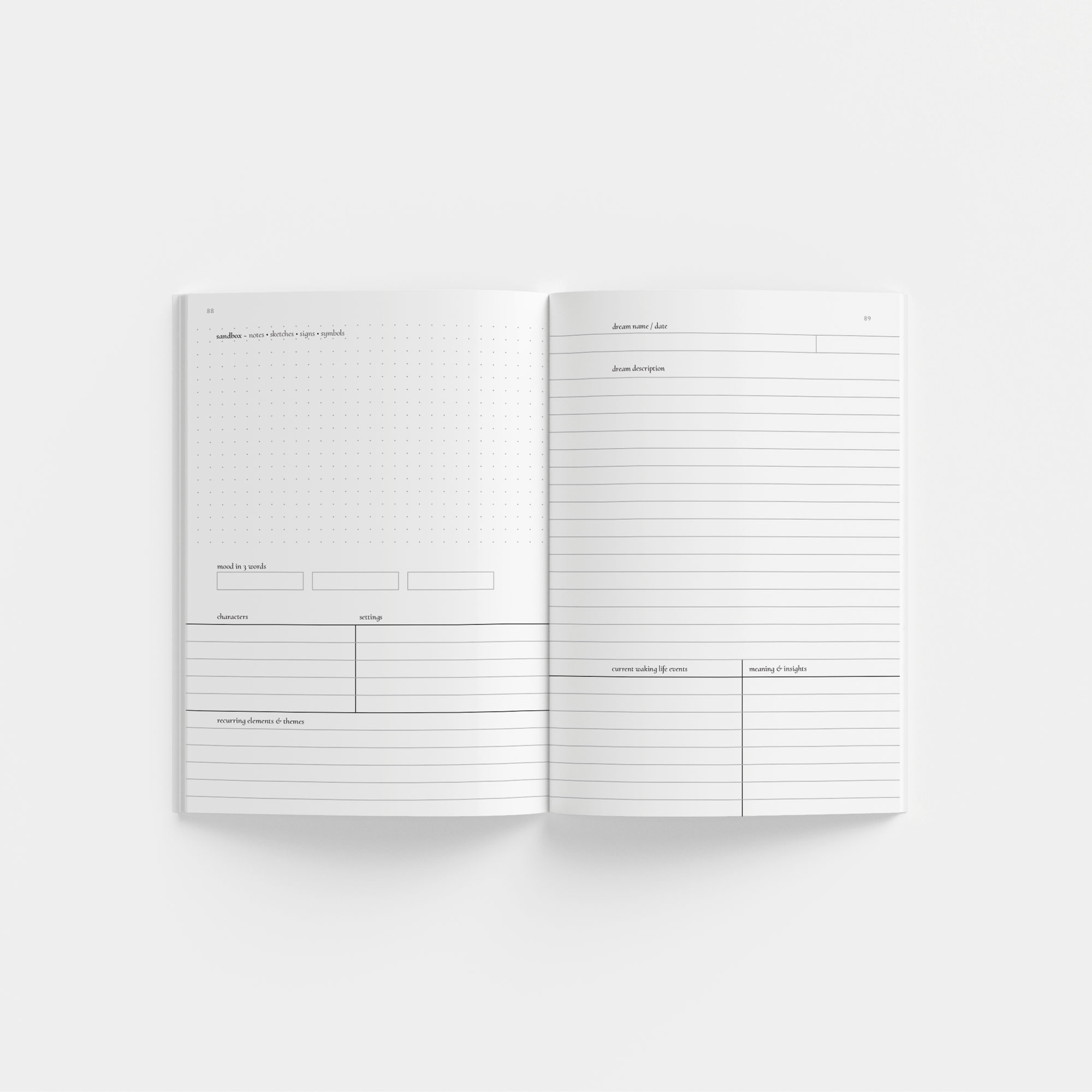 Personalized Dream Journal / Log – Twilight Batik