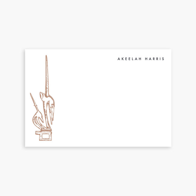 Chiwara – personalized flat note cards