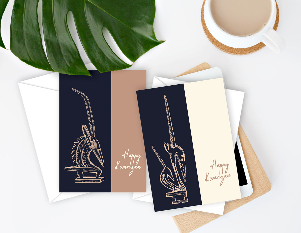 Chiwara – Assorted Kwanzaa Card Set (set of 10)