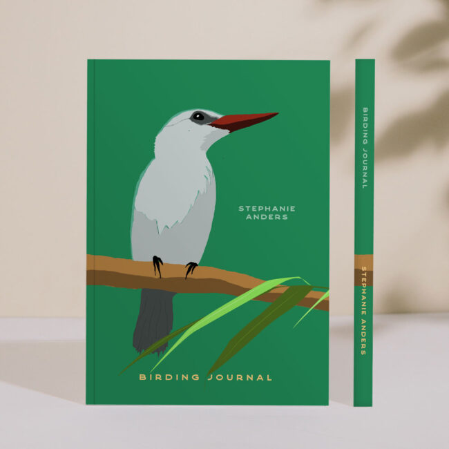 Personalized Birding Journal – kingfisher in green
