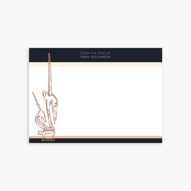 Chiwara (mother & child) – personalized flat note cards
