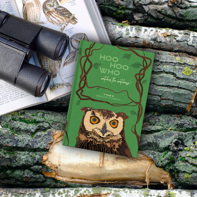 Personalized Owl Themed Birding Journal – Hoo Hoo Who watches the watchers?