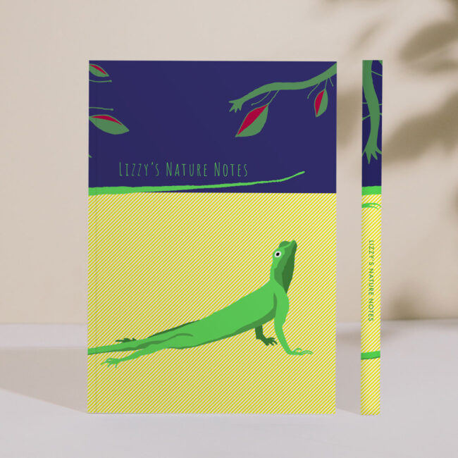 Green Lizard Notebook – personalizable