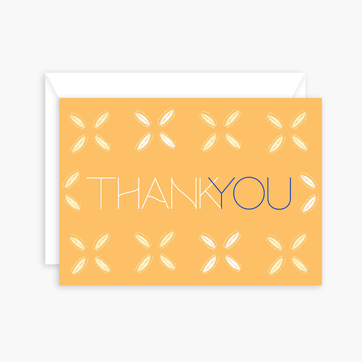 Cowrie Shells In Yellow – Thank You Cards