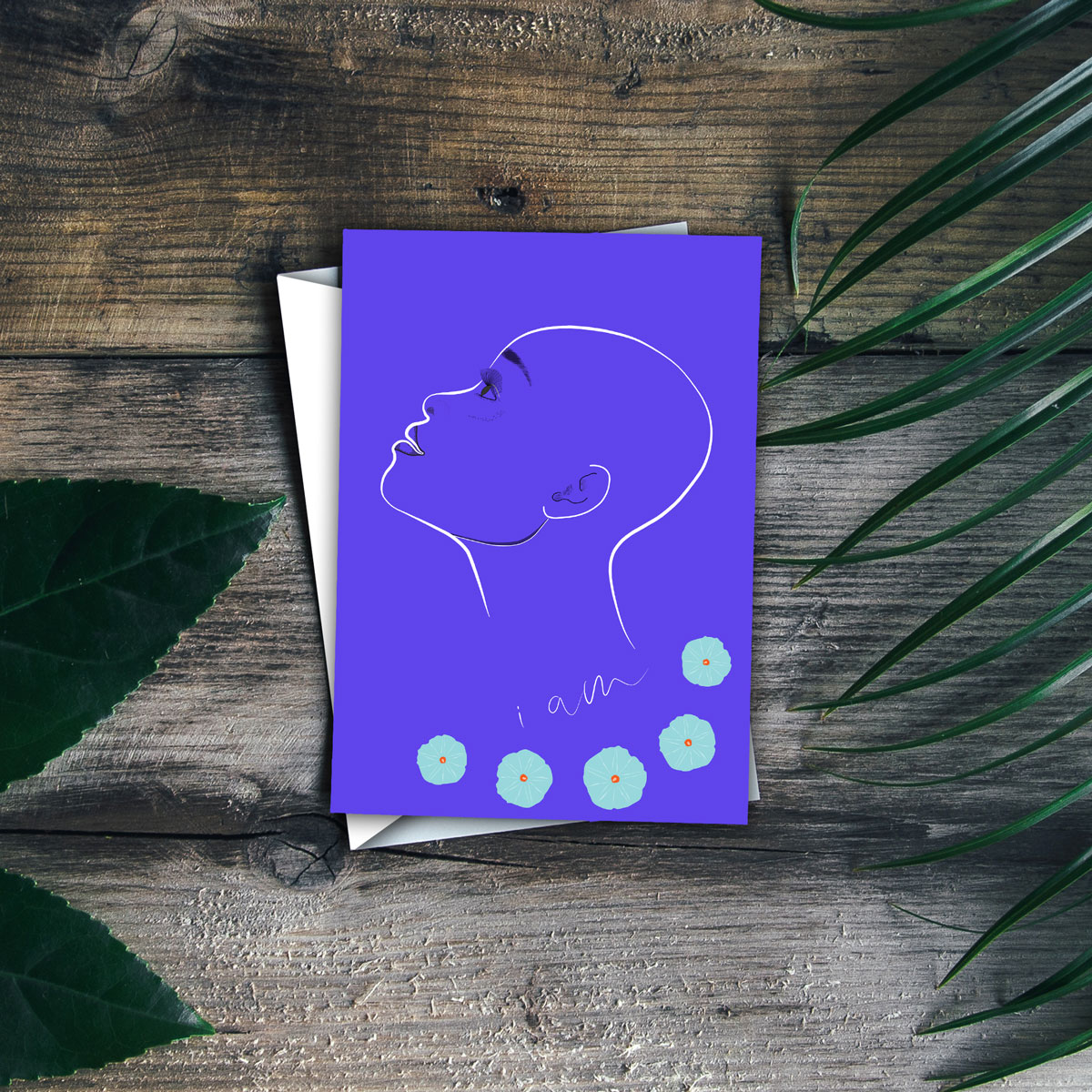 I am complete – card celebrating the beautiful woman in your life