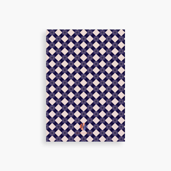 Purple & Dusty Pink Notebook with Monogram – woman in profile